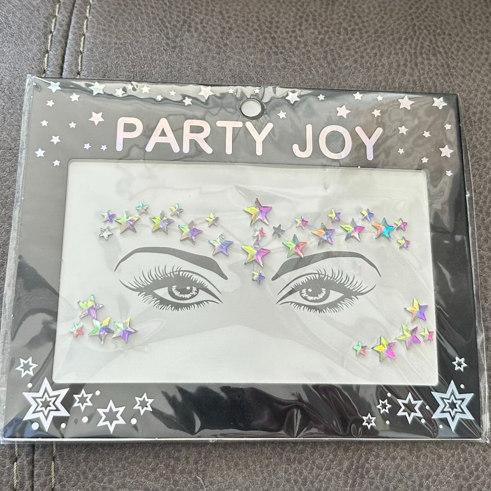 Brand New Unopened Face Stars Face Jewelry - Raves Parties Festivals Halloween